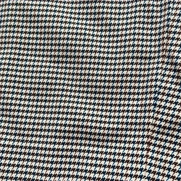 ZARA |  Brown and blue gingham patterned ankle pants - Picture 3 of 11